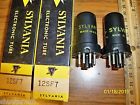 12sf7 Sylvania 2 Nos Metal Black Matched Strong Tubes