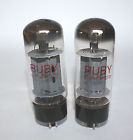 6l6gcm-str 2 Ruby Good Current Pieces Tubes Matched 6l6 Used