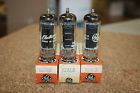 12al8 3 Ge Black Tubes -nos Boxes Plates Trio Qty Vintage