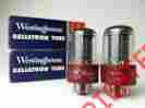 6sl7 5691 Rca Nos Matched Pair Red Base Westinghouse Branded Amplitrex Tested