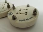9917 Rca Two Giant Ceramic Vintage Tube Sockets Inch Wide Nos