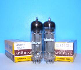 45b5-ul84 Admiral 45b5 Ul84 Nos Radio Audio Amplifier Vacuum Tubes 2 Valves Britain