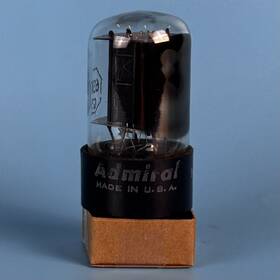 6sn7 Admiral T584 1955 Vintage Black Plated Vacuum Tube Tests Good