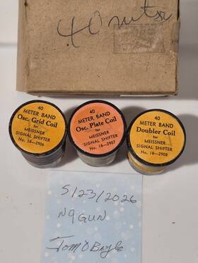 Ah Bromann Jr Inc 18-2906 Meissner Signal Shifter Coils -40 Meter Set Includes Original Box