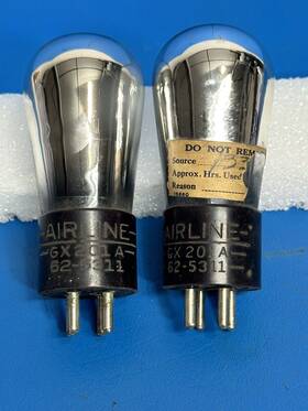 Cx-201a Airline Pair Of Radio Globe Tubes 01a Both Tested Over 100%