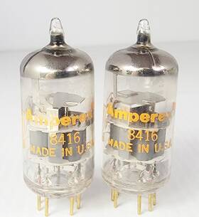 E88cc Amperex 12volt Matched Pair 8416 Gold Pin Premium Quality Twin Triode Tubes