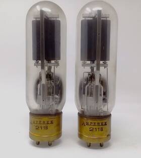 211-b Amperex Pair Matching 211 Brass Base Dates Test 100%