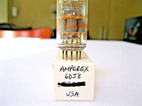 Amperex 6dj8e/ecc88 6dj8/ecc88 Gray Plate O Getter Vacuum Tube Tv-7 Tested Strong New