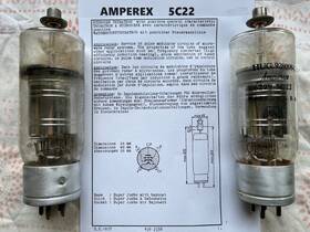 Amperex 928008-1 Rare Vintage 5c22 Vacuum Tube
