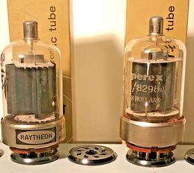 Amperex And Raytheon 6146b/w Pair 6146b/8298a 6146w Used Tv-7b/u Verified Good