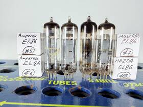 Amperex Cv5094 Lot Of 4 Tube El86 6cw5 Tested Good