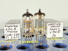 Cv5215 Amperex Lot Of 2 Tube 6bl8 Ecf80 And Westinghouse Tested Good