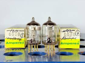 Cv6189 Amperex Matched Pair 6688 E180f Same Date Tested Good Tube