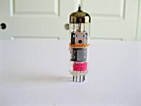 Elc85 Amperex 6gv8/elc85 Audio Vacuum Tubegray Plate Round Disk Getter Holand Tested
