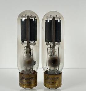 Amperex Hf-140 Pair Vintage Original Transmitting Triode Gold Bottom Tube