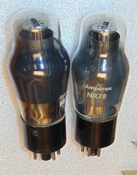 W1528 Amperex Nr78 Mega Rare Nos Pair / 6c5g Open Can Plates 1940s Europe Made
