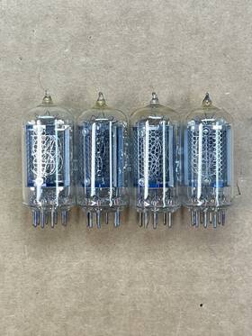 Zm1032 Amperex Lot Of 4 Vintage Holland 0-9 Nixie Tubes Tested
