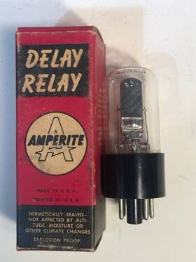 26no15 Amperite Vintage 15 Second Delay Relay Amplifier Radio Vacuum Tube Nos
