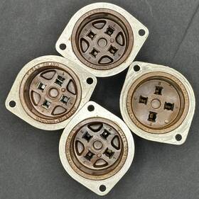 77a-4 Amphenol # Recessed Vacuum Tube Socket - 4-pin Lot Of 4