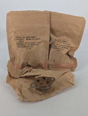 77mip4tm Amphenol 1 Pair Of Ef Johnson 4pin Silver Plated Socket. Still Sealed. 2a3 300b 274a 866
