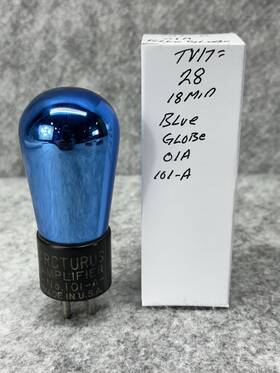 101-a Arcturus Globe 01a 201a Tube With Blue Glass And Engraved Base Tested