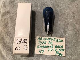 Tv-7d Arcturus Pz/47 Blue Tube Globe Balloon Type Engraved Base Test Strong Tv-7d/u