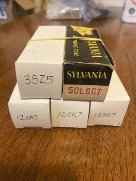 12sq7 Assorted 12sa7 12sk7 35z5 50l6 - Aa5 Tubes- Set Of 5 Tested Good