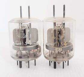 C1134 British Electric Valve Co. Ltd. Pair Beam Power Double Tetrode Tubes