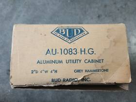 Iau-1083 Bud Radio Inc Ac-1610 Vintage Nos Hg Aluminum Utility Cabinet 2 Inch X 4