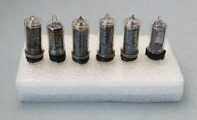 B-5750s Burroughs Mixed Lot Of 6 Nixie Numeric Display Tubes - Untested