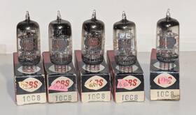 10c8 Cbs 5- Vintage Tested Good Audio Ham Amplifier Radio Vacuum Tubes