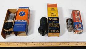 12a77 Cbs Lot Of 3 Radio Tubes Cunningham Philco With Original Boxes Selling As Is