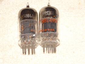 Jhy-5814wa Cbs 2 X 12au7 Tubes Black Plates-d Very Strong Matched Pair #&