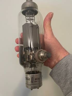 Hf-300 Cetron Hf300 Vintage Amperex Air Cooled Transmitting Triode Audio Vacuum Tube Valve- B