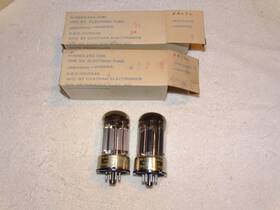 Jan-cahg-6080wa Chatham 2 X 6as7 Tubes Black Plates Nos-nib-matched Pair 1959#2