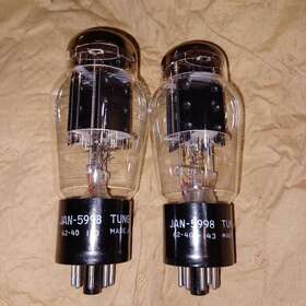5998 Chatham Tung-sol 62-40 Tv7d/u Two 2 Matched Nos/nib Jan Western Electric 421a Tubes