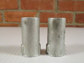 6ab6 Cinch 9sos Vacuum Tube Shield 7 Pin Elco J Slot 9 Sos Aluminum Lot Of 2 6au6
