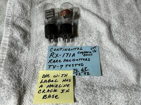 Rx-171a Continental Matched Pair 71a Globe Tubes Type Tv-7 Tested Nos Engraved
