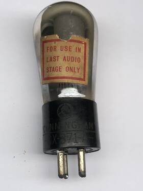 Cx-317a Cunningham Vacuum Tube 71a Globe Audio Triode For Radios And Amps