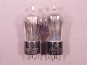 Cx322 Cunningham 2 Engraved Base Globe Hifi Radio Amp 22 Type Vacuum Tubes