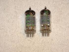 12au7wa-6189 Dario 2 X Miniwatt Tubes Very Strong Matched Pair #9