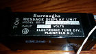 Sd-11 Display Nixie Unit Message Burroughs Vintage Tubes 1960 Early