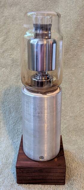 Dunlee Vr-44 Vintage X-ray Machine Rectifier Tube Large With Display Stand And Hv Connector