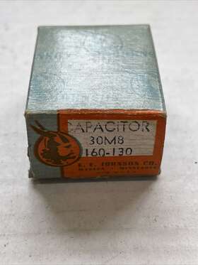 30m8 E.f. Johnson Co. Nos Nib Vintage No. 160-130 Capacitor