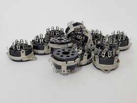 Ks13364-l-2 Eby 12x Octal Vacuum Tube Sockets -made For Western Electric - Read