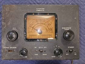 4817 Echophone Vintage Rare Commercial Ec-1 Ham Tube Radio Powers Up