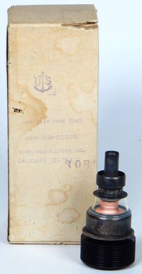 Jan-cim-2039a Eimac Jan Cim 2039a Vacuum Tube Box Untested Military Vtg Us Navy Wwii Ham Radio