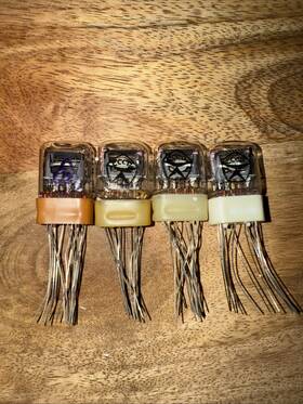 In-17 Gazatron One Mini Nixie Tube For Diy Clock With Plastic Sockets Nos