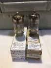 Gb-6201 Sylvania Pair Of Vtg Vacuum Tubes Gold Pin Steel Black