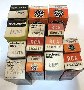 T-252 Ge 17bw3 14 Vintage 17 Volt Electron Radio Amplifier Vacuum Tubes In Boxes 17ax4